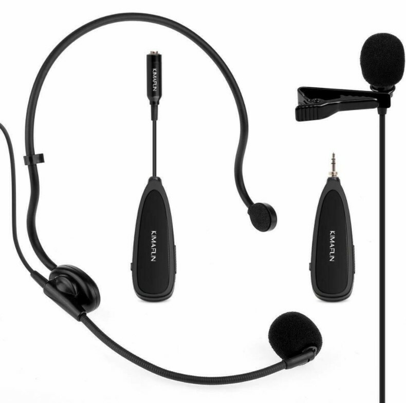 Wireless Microphone Set 2.4G Mini Plug N Play KM-G102-3 Headset & Lapel