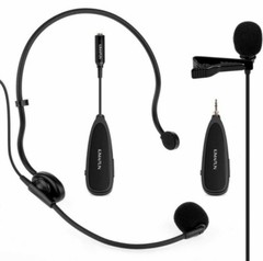 Wireless Microphone Set 2.4G Mini Plug N Play KM-G102-3 Headset & Lapel