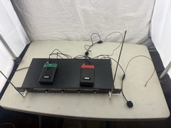 GTD Audio UHF Diversity Wireless Microphone Mic System G-380 W 2 Head Sets Good