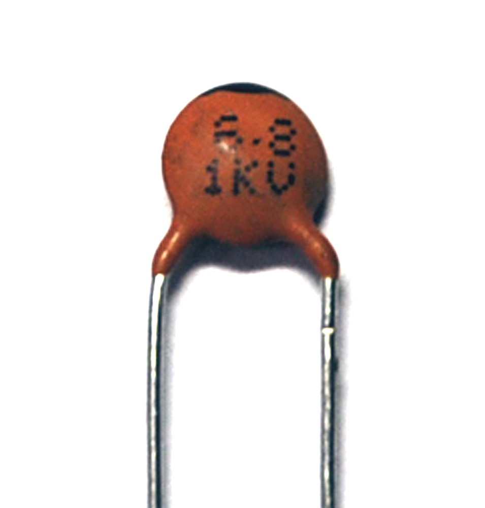 100pc Disc Ceramic Capacitor 6.8pF 1KV +-0.25pF NP0 Pitch=5mm RoHS Taiwan NPO