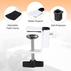 MECCANIXITY 1Pcs C-Shape Desk Table Clamps Universal Mount Stand Adjustable A…