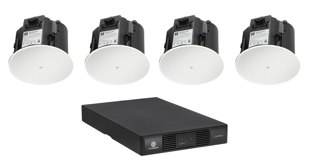 4 JBL Control 426C/T 6.5″ Commercial 70v Ceiling Speakers+Crown Amp 4 Restaurant