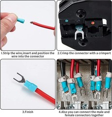 QOOSIKICC 200 Pcs Electrical Insulated Wire red, blue, yellow, grey, black