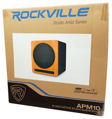 Rockville APM10C 10″ 400 Watt Powered/Active Studio Subwoofer Pro Reference Sub