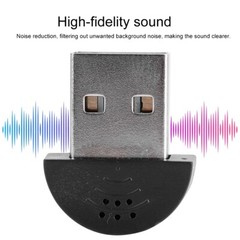 Mini USB Microphone Mic Audio Studio Recording Adapter For Laptop PC Computer