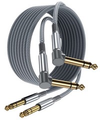 TRS Instrument Cables 3.3ft Right Angled 2 Pack 35mm 3ft Instrument Cable 2 Pack