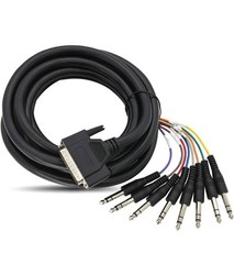 DTP-802 DB25 to TRS 8 Multichannel Cable Balanced Snake – 9.8′ 25 Pin