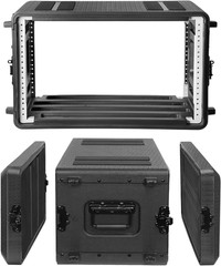 6U Rack Case Shallow 11″ Depth, 19″ Rackmount Flight Case, Watertight