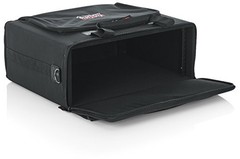 4U Portable Lightweight Rack Bag Black Nylon Plywood Construction for Instrum…