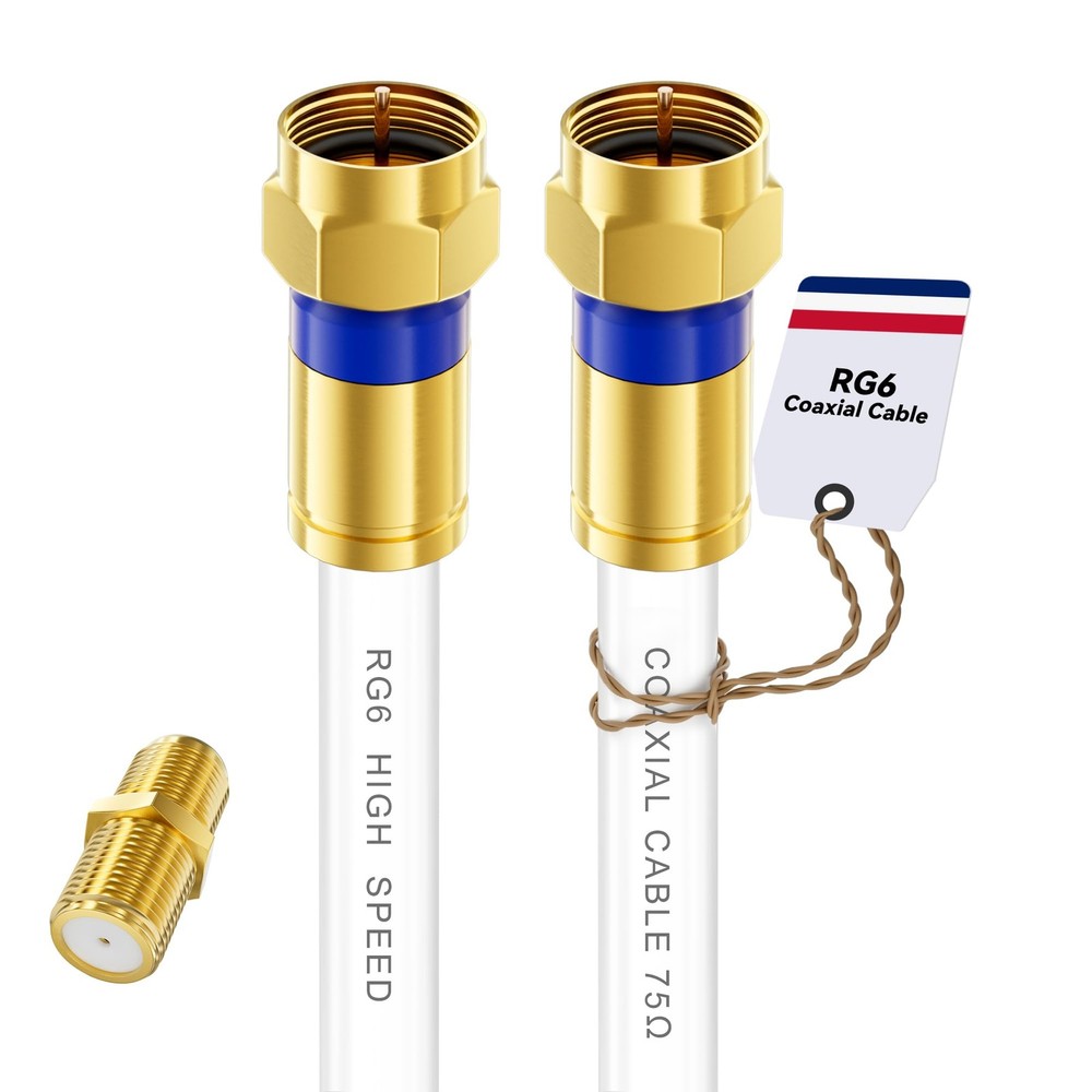 Digoloan Coaxial Cable 1.5FT, White