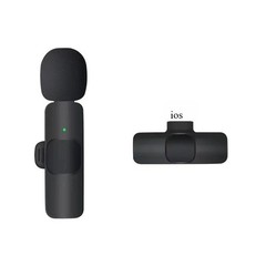 Mini Wireless Lavalier Microphone USB C Noise Cancellation Lapel Mic for iPhone