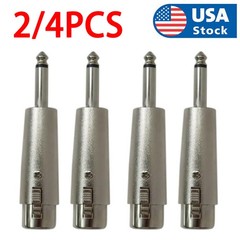 3pin XLR Female to 1/4″ 6.35mm Mono Male Plug Audio Cable Microphone Mic Adapter