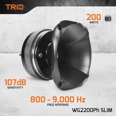 PRV Audio WG2200Ph SLIM 2″ EXIT MIDRANGE COMPRESSION DRIVER WITH HORN