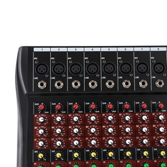 Pro 8 Channel Bluetooth Studio Audio Mixer Live Sound Mixing Console with USB
