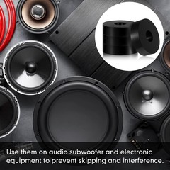 Mechanical Vibration Damping Pads, 1.5 Inch Rubber Washers for Audio Equipment