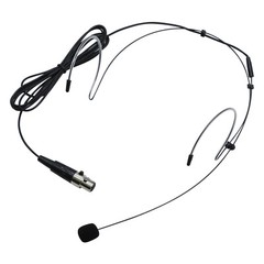 Black Hook Headset Microphone For Shure Bodypack Transmitter TA4F 4pin Mini XLR