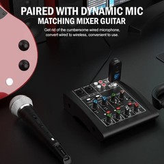 Wired to Wireless Microphone System Converter Transmitter Receiver New