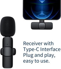 Lavalier Microphone Wireless Audio Video Recording Mini Mic For Android/iPhone