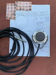 Shure 70 vintage microphone/yoke hardwired 20’cord rebuilt ceramic Harp Disc