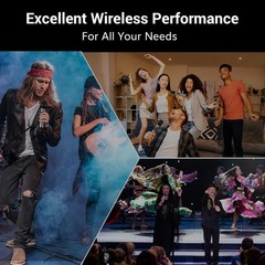 Professional Wireless Microphone System, 4 Handheld Mics
