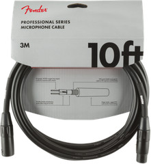 Fender Professional Series Microphone/Mic XLR Cable, Black, 10′ ft