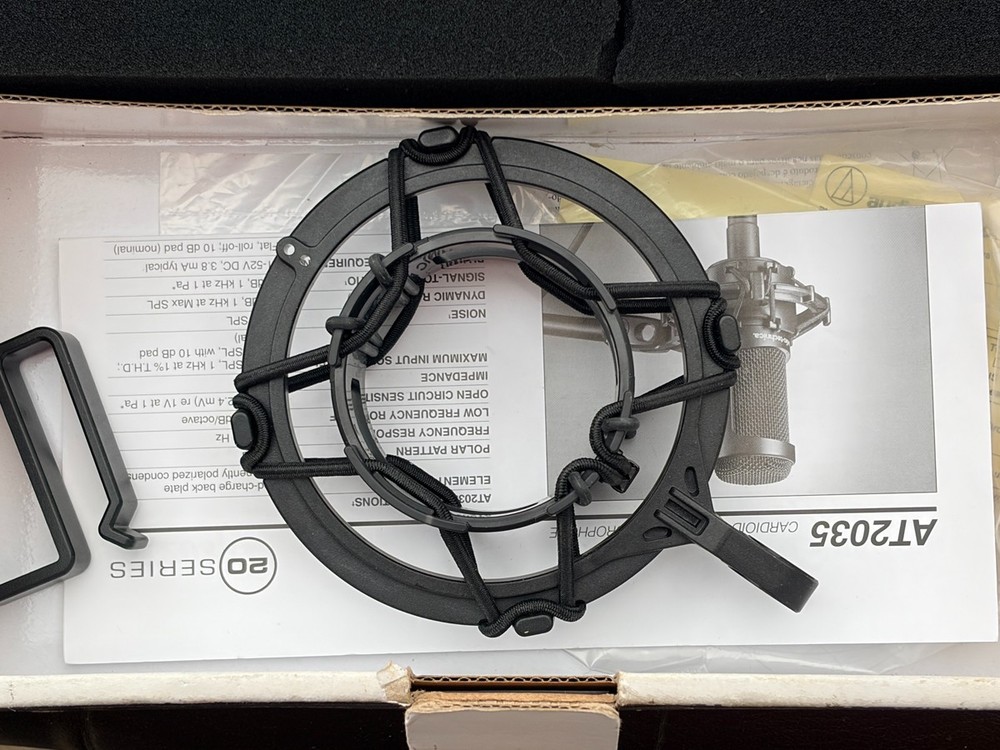 Audio-Technica AT8458a Microphone Shock Mount for AT2020, AT2035, & AT3060 Black