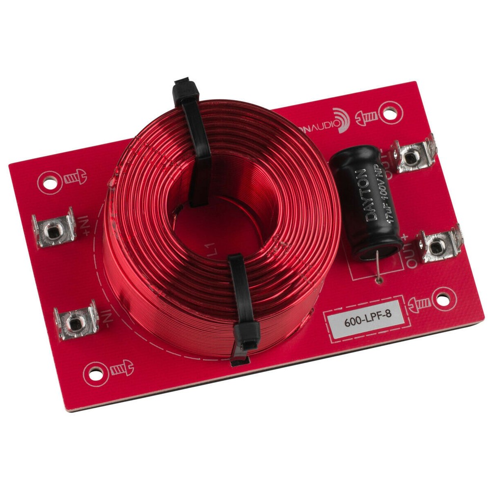 Dayton Audio – 600-LPF-8 – Low Pass Speaker Crossover 600 Hz 12 dB/Octave