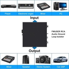 6.35 XLR 1/4″ TRS RCA 3.5mm AUX Input Output Multi Channels Ground Isolator Loop