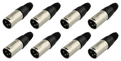 (8 PACK) PROCRAFT PC-TX004 3-Pin Male XLR Lo-Z Cable Mount Connector – NICKEL