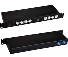 Portable Power Distro Units Powercon 1U Rack Mount Electrical Power Distribution