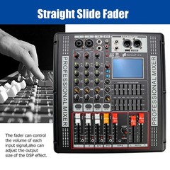 4 Channel Pro Power Mixer Audio Mixing Console 99 DSP w/USB 110-220V Bluetooth