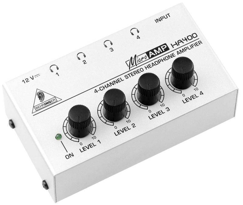 Behringer Micro Amp HA400 4-channel Stereo Headphone Amplifier HA 400