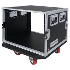 Sound Town 8U Rack Case, 8-Space with 21” Depth Plywood Metal Corners (STRC-8UW)