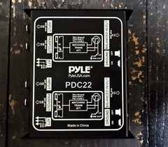 Pyle PDC22 Dual 1/4“ Instrument To Balanced & Unbalanced 1/4“/XLR Direct Box