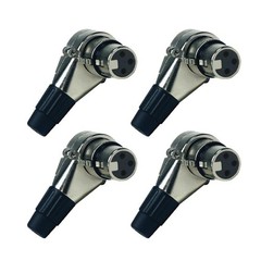 Seismic Audio 4 Pack Adjustable Right Angle XLR Female Connectors SAPT325
