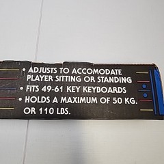 Casio Keyboard stand CS-3 USA 49-61 key sit or stand holds 110 pounds New 1997