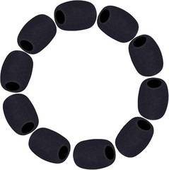 High-Density Foam Microphone Windscreen Set – 10 Pack for Lavalier and Headsets