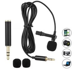 Omnidirectional Lapel Lavalier Microphone Clip-on Condenser Mini Iphone Android