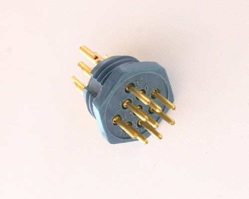 9 Pin Male Miniature Hexagonal Panel Connector Plug 126 Series 126-1080