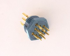 9 Pin Male Miniature Hexagonal Panel Connector Plug 126 Series 126-1080