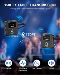 LEKATO Wireless In-Ear Monitor 2.4GHz Wireless IEM System with Charging Case