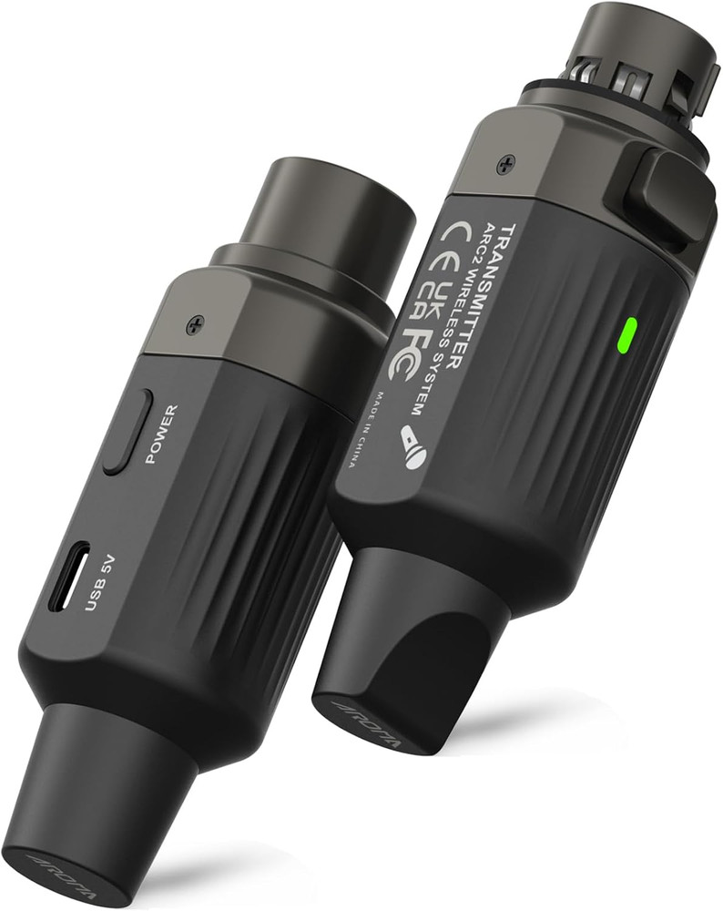 Aroma Wireless XLR Microphone System, 130Ft Range, 7-Channel UHF Transmitter