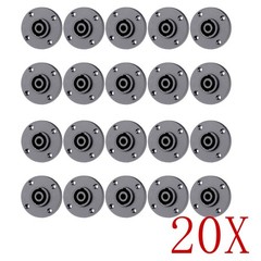 20x For Neutrik NL4MPRXX 4-Pole SpeakOn Large Round Twist Lock, 3/16″ Flat Tabs