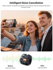 C01 KIT2 Wireless Microphone, 48kHz/24-bit Professional Lavalier Mic 60W Fast…