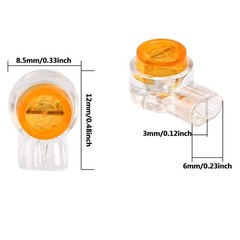 BUYGOO 200PCS Waterproof Gel-Filled Orange Clear Button K1 Connector