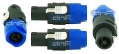 4 Pack 4 Pin 4 Pole Speaker Conductor Male Audio Plug Speakon Connector Adapter