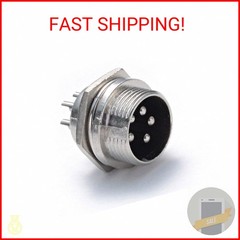 Seismic Audio – NEW Male MINI XLR Panel Mount Connector – 5 PIN