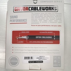 Gator Cableworks Composer Series 20ft 22AWG XLR Male to XLR Female Cable