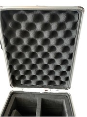 PREZA Black Aluminum Graded Sports Card Case with Foam Dividers and Carry Handle