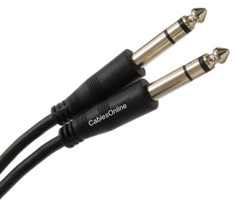 1/4″ (6.3mm) Stereo TRS Male to Male Shielded Instrument Pro Audio Cable